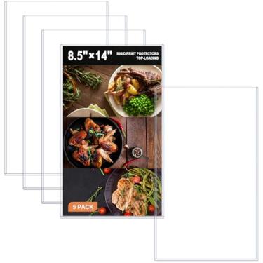 Imagem de Ndsox Pacote com 5 protetores de impressão rígidos de 21,6 cm x 35,56 cm, protetores de folha de plástico rígido transparente para papel de tamanho legal, documentos, fotografias, pôsteres, impressões