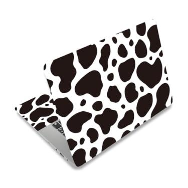 Imagem de PLIGREAT Adesivo de decalque para laptop, preto branco vaca adesivos para laptop Skins decalque para laptops 30.5 cm 33.0 cm 33.8 cm 35.6 cm 38.1 cm 38.1 cm Laptops Universal Removível Vinil Notebook