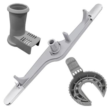 Imagem de 154568002 Conjunto de braço de pulverização inferior para lava-louças com suporte 5304518968 e 5304506518 Substituição de filtro de drenagem de armadilha para Frigidaire Electrolux Kenmore lava-louças