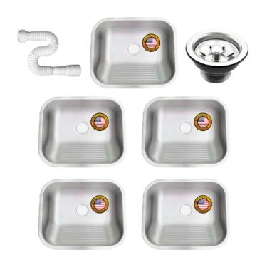 Imagem de Tanque Inox 50x40x23 Fosco 304 American 5 Unidades Valvulas