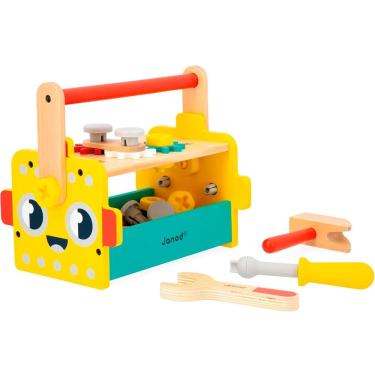 Imagem de Caixa Ferramentas Infantil de Madeira Robô Brico Kids com 28 Peças - Janod
