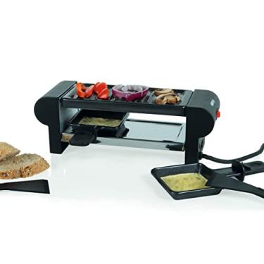Imagem de Boska Conjunto de mini raclette Holland Milano Collection para 2, preto, moderno, esmalte elegante, superfície antiaderente, elétrica, 900 g