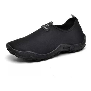 Imagem de Sapatilha Tênis Neoprene Pesca Praia Caminhada Trilha Mergulho Preta U