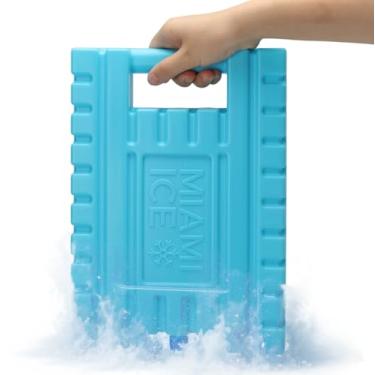 Imagem de Pacotes de gelo Miami para refrigeradores – Blocos de gelo reutilizáveis 12 x 9 GG substituem 3,2 kg de gelo – Pacotes de freezer de longa duração, acessórios para refrigeradores, grandes pacotes de