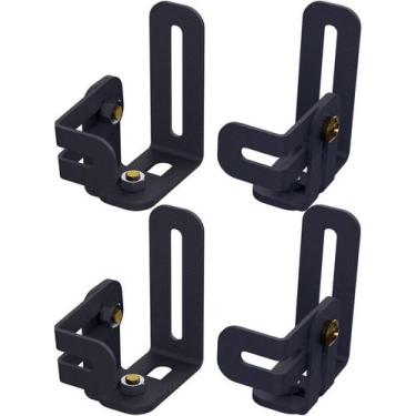 Imagem de 4 Suporte Ajustável Inclinável Caixa de Som Home Theater Preto - MULTI