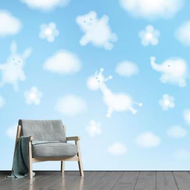 Imagem de Papel de Parede Infantil Quarto Criança Nuvens Sala Painel - 465pcp - 