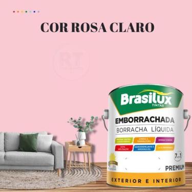 Imagem de Tinta Borracha Líquida Cor Rosa Para Parede 3,2l Acrílica Base De Água