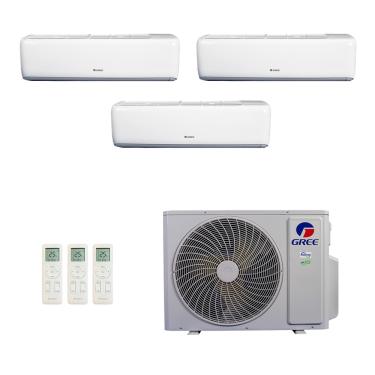 Imagem de Ar-Condicionado Multi Split Inverter Gree 30.000 (2x Evap HW 9.000 + 1x Evap HW 24.000) Quente/Frio 220V