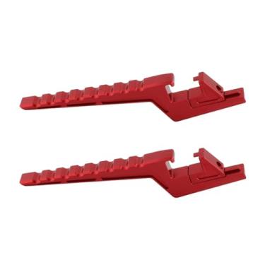 Imagem de Generic Apoios para os pés do passageiro da motocicleta, pedais traseiros, suporte de extensão antiderrapante para pedais do passageiro para bicicleta, Vermelho