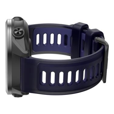 Imagem de OVERSTEP Pulseiras de relógio para Garmin Forerunner 570 47 mm/Forerunner 265/Forerunner 255, pulseira de silicone de 22 mm para smartwatch Venu 2/Venu 3, roxo fantasma