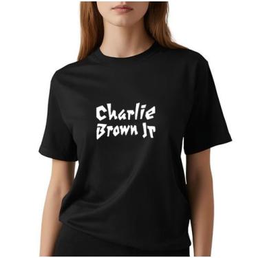 Imagem de Camiseta Charlie Brown Nome Adulto - Glev.Conceito, G, Preto