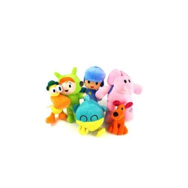 Imagem de Kit de bichos de pelúcia Pocoyo Gang 6 unidades BANDAI Original - Ligh