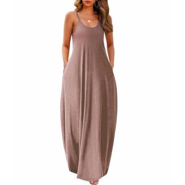 Imagem de Vestido maxi Wolddress feminino 2025 casual sem mangas plus size