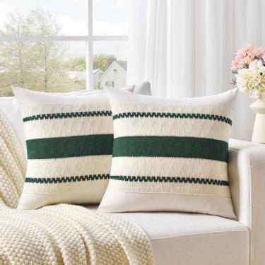 Imagem de Capa de travesseiro Fancy Homi Dark Green Boho Decor 55x55cm Conjunto 
