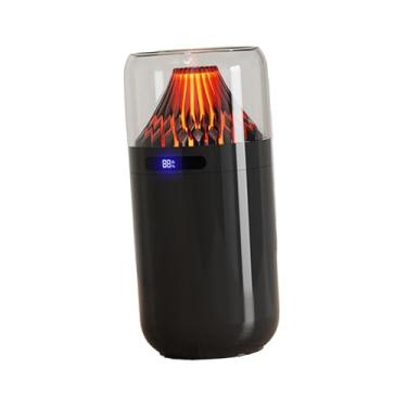 Imagem de FLCPJGV Umidificador de mesa 360ml, pequeno, umidificador de névoa fria, difusor de aromas para dormitórios grandes, Preto