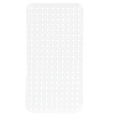 Imagem de Tapete Antiderrapante para Box e Banheiro com Fixação por Ventosas 68x37cm Maior Aderência Transparente