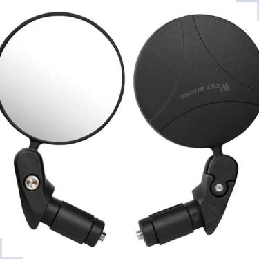 Imagem de 2X Kit 2 Espelho Retrovisor Bike Guidão Giratório 360 Bicicl