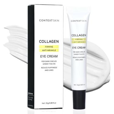 Imagem de CONTEXT SKIN Creme de colágeno para os olhos – Tratamento hidratante sob os olhos para olheiras e inchaço – Creme antienvelhecimento para os olhos que firma, suaviza linhas finas e ilumina – Frasco de