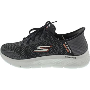 Imagem de Skechers Tênis masculino Go Walk Flex New World, Preto/laranja, 13