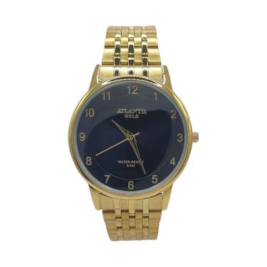 Imagem de Relógio Atlantis Analógico Gold Numeros Resistente agua 50m