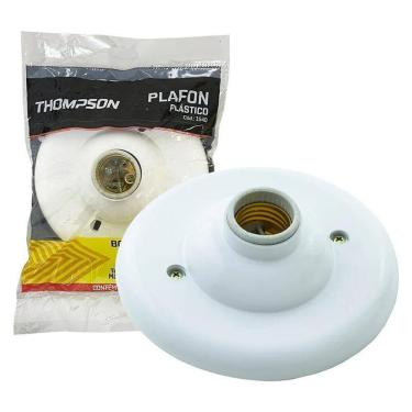 Imagem de Plafon Pp Bocal Porcelana Branco 100W Thompson C10