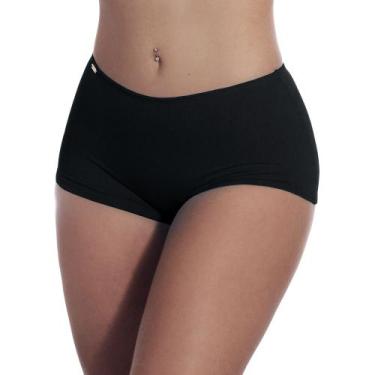 Imagem de Calcinha de Biquíni Shortinho Sunga Feminina - Estigma, P, Preto