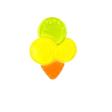 Imagem de Mordedor de Silicone Infantil para Bebê Refriável Sorvete Laranja com Amarelo - Unik Toys