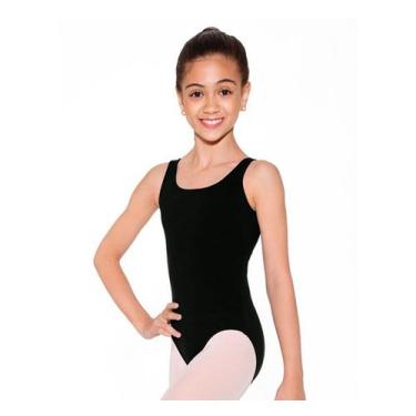 Imagem de Collant infantil regata preto só dança, 6, Preto