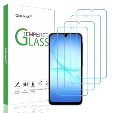 Imagem de beukei (Pacote com 4) Projetado para Samsung Galaxy A17 5G / 4G Protetor de tela de vidro temperado, dureza 9H (para Galaxy A17)