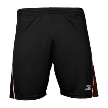 Imagem de Calção Masculino Penalty Futebol Shoulder Preto/Bordo, Preto, Bordô, M