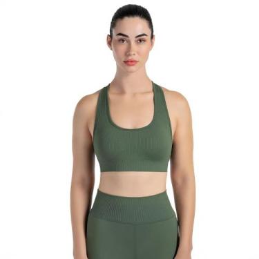 Imagem de Top Feminino Olympikus Knit Minimal Seamless Verde, Verde, G