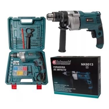 Imagem de Furadeira De Impacto 1000w Parafusadeira 13mm 28 Pçs Com Maleta (110, Volts)