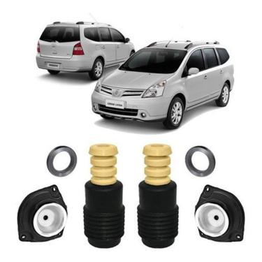 Imagem de 2 Kit Dianteiro Grand Livina 2009 A 2014 Coxim Batente Coifa