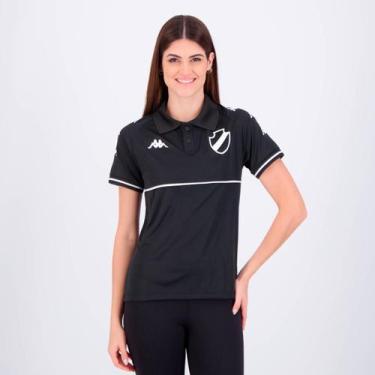 Imagem de Polo Kappa Vasco Supporter Monochromatic Feminina Preta e Branca, M