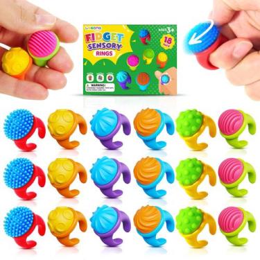 Imagem de Anéis sensoriais Fidget Toys LESONG para crianças com autismo e TDAH