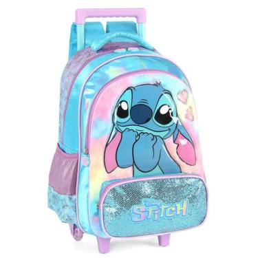 Imagem de Mochila De Rodinha Escolar Bolsa Menina Infantil Lilo Stitch - Luxcel,