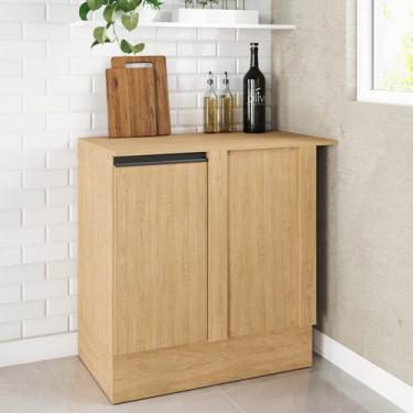 Imagem de Balcão de Canto Reto 90cm com Tampo Nara CabeCasa MadeiraOriginals - C