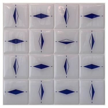 Imagem de Pastilha Adesiva Quadrada Náutico - Kit com 4 Placas 3M - Cromo Sign