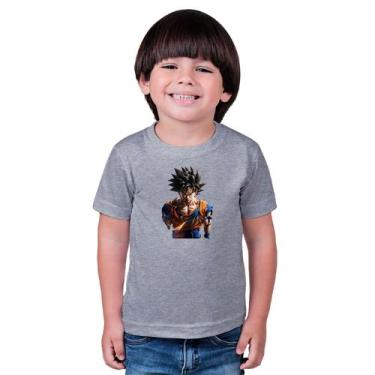 Imagem de Camiseta Masculina Infatil Goku Dragon Ball - marcelo, Cinza claro, 4