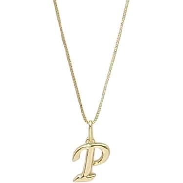 Imagem de Colar Feminino com Letra Inicial – Pingente Personalizado Elegante – Corrente Semi Joia Banhada a Ouro 18K – Presente Sofisticado para Mulher - Stella Vilela Semi Joias (P)
