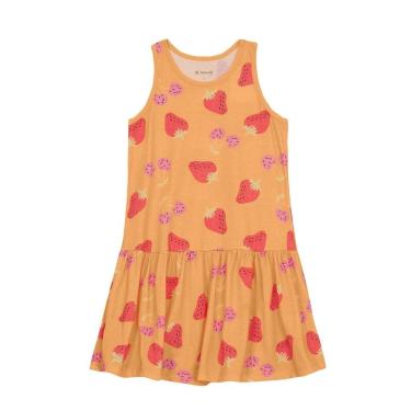 Imagem de Vestido infantil menina de morangos Brandili