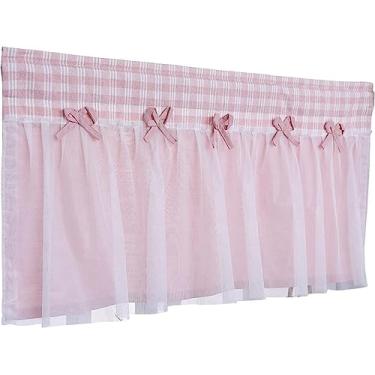 Imagem de RIAAJ Cortina de cozinha curta café janela cortinas pequenos painéis de cortina de janela, cortina elegante, cortina média, cortina para cozinha, lavandaria, sala de jantar, quarto W150 x L100 cm
