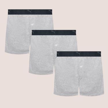 Imagem de Kit Com 3 Samba Canção Masculina Puma Com Cós Elástico E Abertura-Masculino