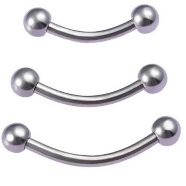Imagem de Piercing de Sobrancelha 1.2mm em Aço Inoxidável, 12mm