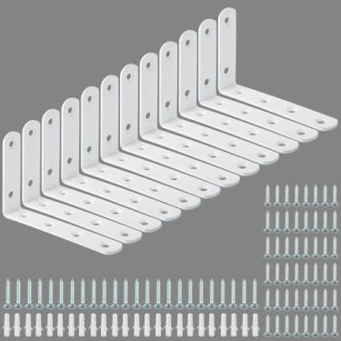 Imagem de Suportes de prateleira flutuantes Alise White Heavy Duty L Bracket