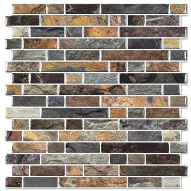 Imagem de Descasque e cole o autoadesivo 3D Backsplash STICKGOO x10