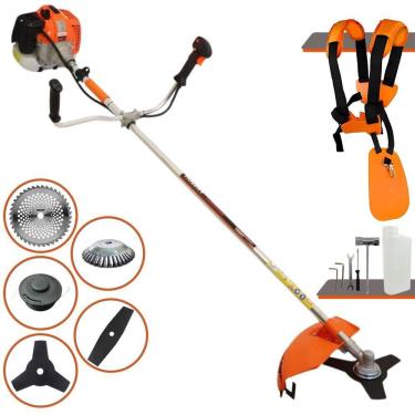 Imagem de Roçadeira Robusta Vulcan VR620-H À Gasolina 2T 62cc 12.500rpm 3HP Com Kit 3 Lâminas de Corte, Carretel de Nylon e Escova de Aço Circular 38 Cerdas