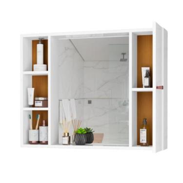 Imagem de Armário Banheiro C/ Espelheira 1 Porta 65x50 Talia Mobi shop Pia - Mob
