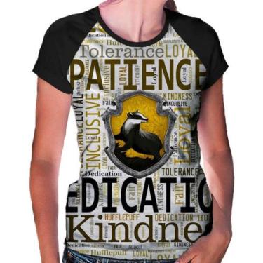 Imagem de Camiseta Raglan Baby Look Harry Potter Ref:395 - smoke, Preto, P