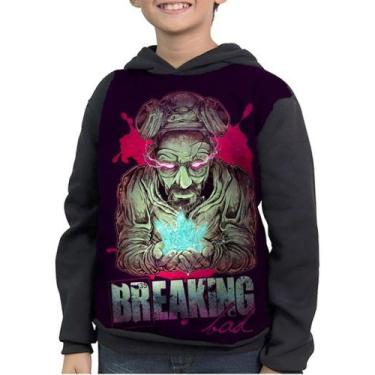 Imagem de Casaco Moletom Infantil Breaking Bad Walter White - smoke, Preto, 4